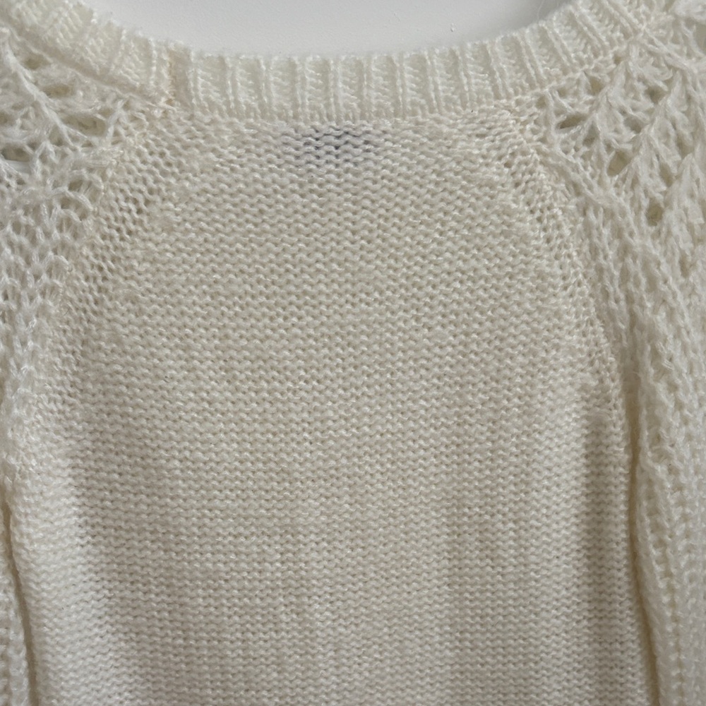 Women's Cream Knit Sweater - Picture 3 of 8